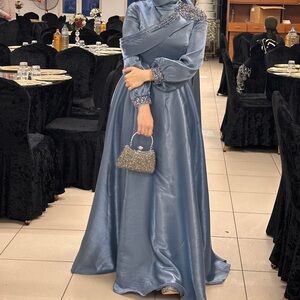 Elegant Blue Evening Dress